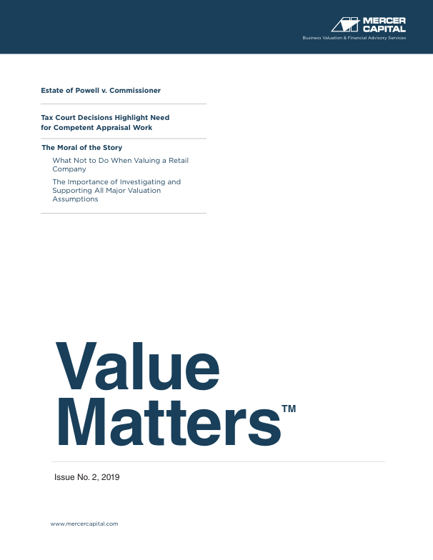 Mercer Capital’s Value Matters 2019-02