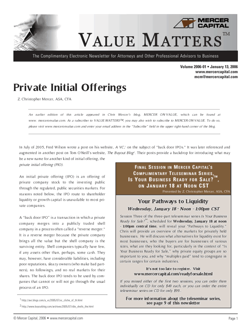 06 01 Value Matters