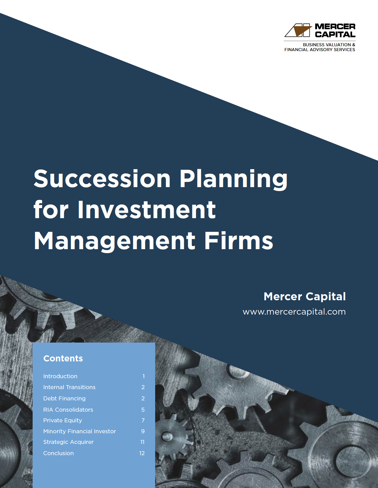 Succession Planning for Investment Management Firms