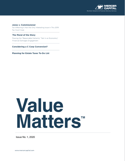 2020 01 Value Matters