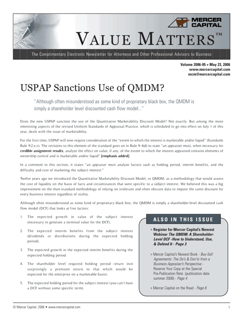06 05 Value Matters