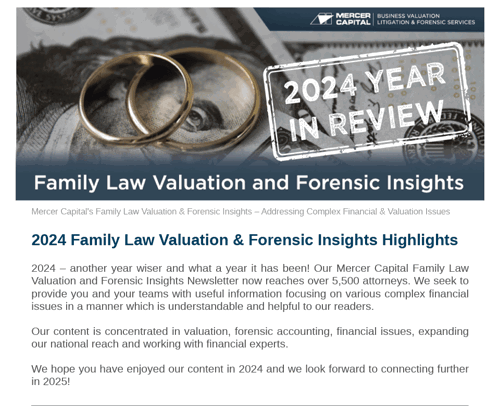 2024 Family Law Valuation & Forensic Insights Highlights