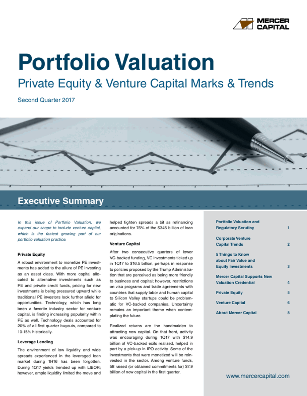 Equilty Marks Private Equity Marks Trends Second Quarter 2017