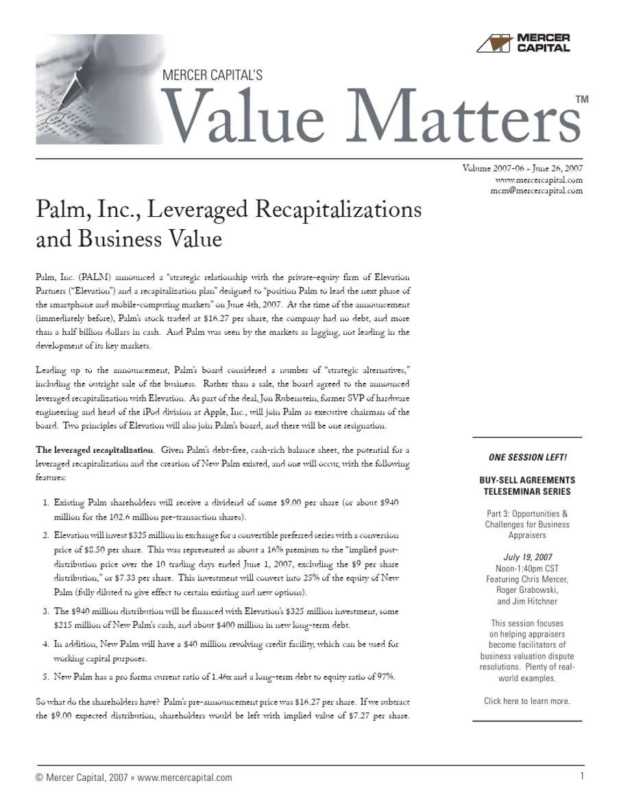 07 06 Value Matters