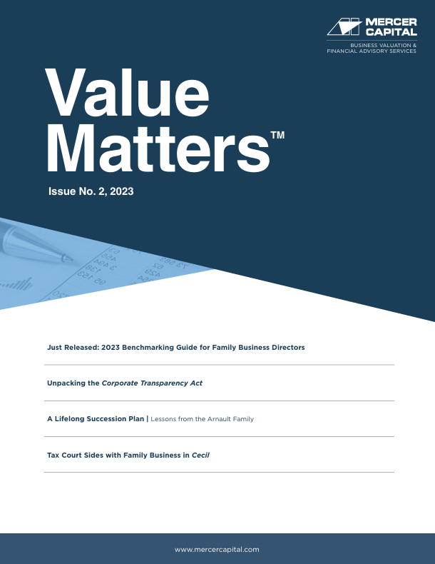 Mercer Capital’s Value Matters 2023-03