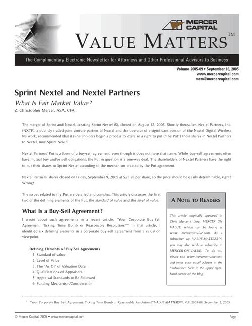 05 09 Value Matters